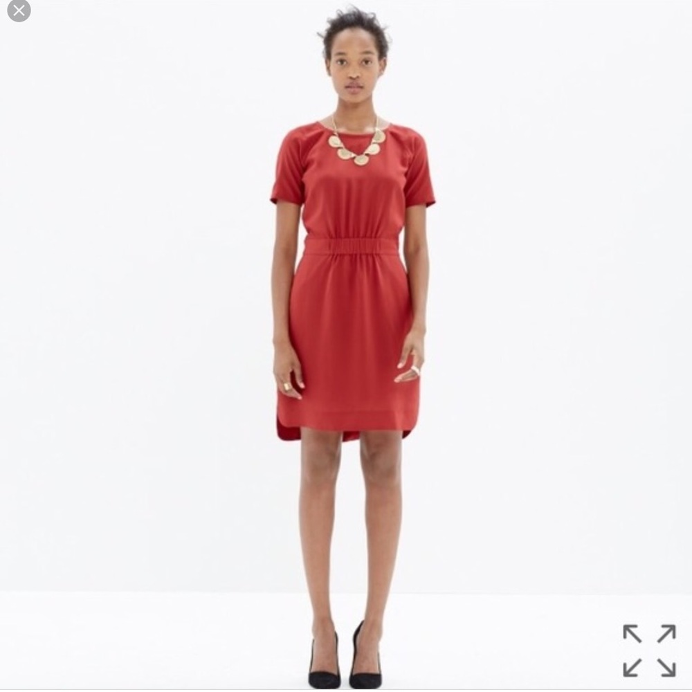 Madewell Silk Cinch Waist Dress - NWT